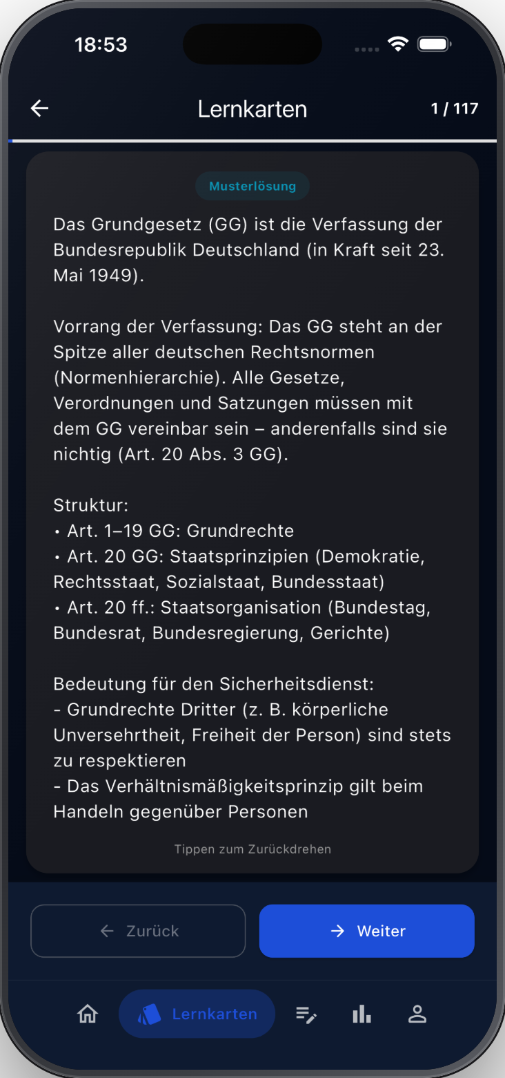 34A Training App — Lernkarten